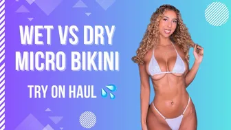 Cleo Clo | WET vs DRY | Micro Bikini Try on Haul ???? G string | Thong | Model