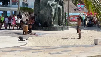 RITUAL MAYA NO CENTRO DE PLAYA DEL CARMEN