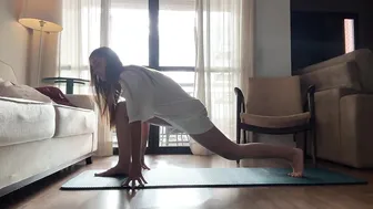 RELAXING YOGA (TRANSPARENT WHITE SHIRT) #3