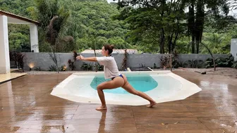 YOGA IN THE RAIN (TRANSPARENT SHIRT) | NATURE ASMR