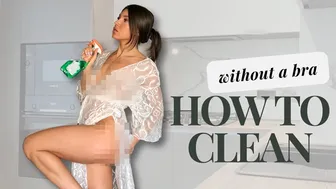 Clean with me: Transparent Try On Haul | Sheer Lace Dress with Olivia #1