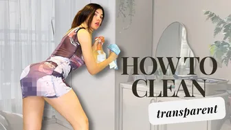 Clean with me: TRANSPARENT Dress Try On with Olivia #1