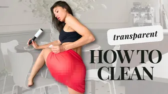 Clean With Me: Transparent Try On Haul (2024) | Red Mini-Skirt #1