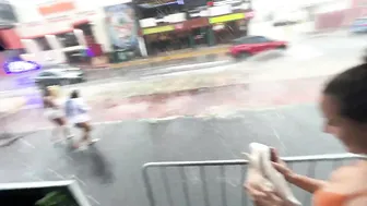 DRI TOMOU BANHO DE CHUVA EM CANCÚN #5