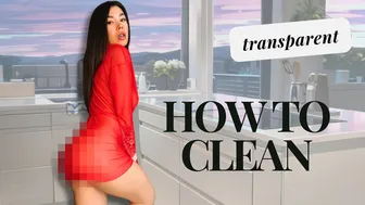 Transparent Cleaning | See-Through Lingerie Robe