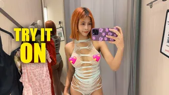 [4k] New fitting see-through swimsuit | New Fashion 2024 #1