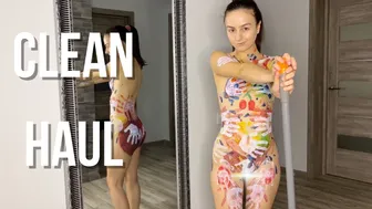 [4K USA Housewife] ❤️ How to clean | Body art Haul | Try Haul