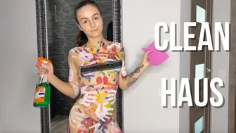 [4K USA Houswife ] ♥️♥️❤️ How to clean a mirror? Body art suit Haul | Try Haul #1