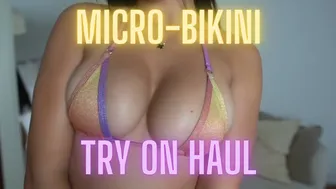 Micro Bikini Try-On Haul [4K] Swimwear Review