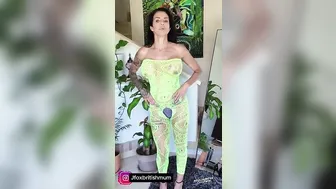 4K Fishnet Bodysuit Review | Fishnet Sleeveless Transparent Bodystocking | MissJadeFox Mature Model #2