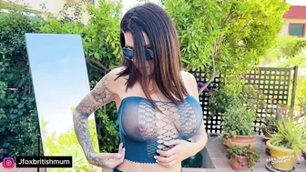 4K Fishnet Transparent Try On Haul | No Pasties No Bra Sheer Lingerie | MissJadeFox Mature Model #4