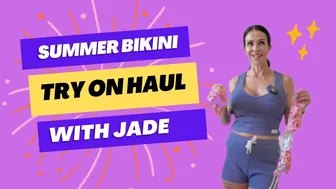 4K Vibrant Bikini Try-On Haul ¦ SHEIN Colourful cutie review and rating ¦ Miss Jade Fox Mature Model