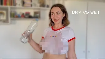 Transparent Clothes Dry vs Wet Try on Haul with Nina Moon #1