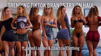 trendy tiktok brands try-on haul | ft. Jaded London & Charcoal Clothing | bikinis, micro skirts, etc #1