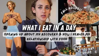 WHAT I EAT IN A DAY | FULL LEG DAY | INTUITIVE EATING | OPENING UP ABOUT MY JOURNEY WITH FOOD | VLOG #1