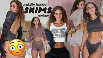 HUGE SKIMS TRY-ON HAUL | BRUTALLY HONEST REVIEW | lounge wear, underwear, & more! | PART 3 #1