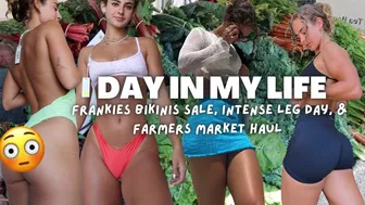 BIKINI HAUL | INTENSE LEG DAY | GROCERY SHOPPING | FRANKIES BIKINIS SALE IN LA | DAY IN MY LIFE VLOG