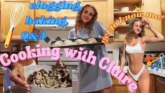 Cooking with Claire | Q&A, vlogging, baking, target run, & more! | get to know me & my friends