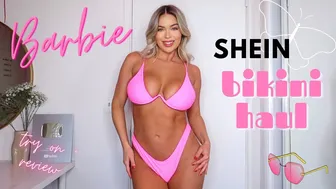 SHEIN BARBIE BIKINI HAUL♥️♥️ try on + review #1