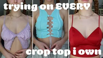 CROP TOP TRY-ON HAUL & ORGANIZATION #1