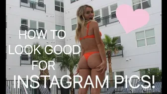 How to POSE FOR BIKINI PICTURES! (Look good in instagram pictures!) #1