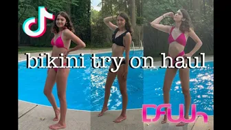 bikini try on haul and pool day! #1