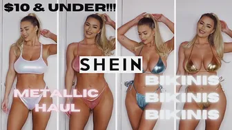 METALLIC SHEIN BIKINI HAUL 2021| try on + $10 & under!!