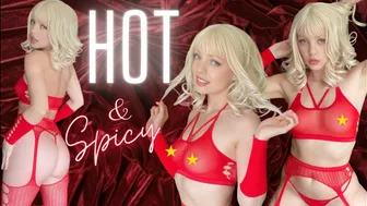 Flirty Blonde Sheer Red Lingerie Try On | Model Sydney Spies