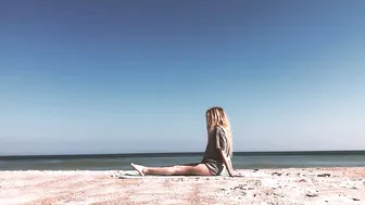 MORNING MEDITATION: Beach Yoga (inversions) | relaxing, nature music #4