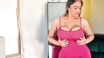 [4K] Transparent dress try on - Natural Mom Body #4