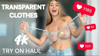 [4K] Transparent Clothes Try On Haul with Aisu | No Bra | See-Through At Home