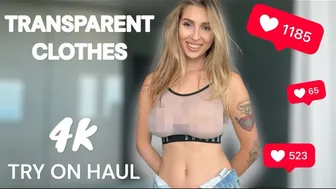 [4K] Transparent Clothes Try on Haul With Aisu | See-Through Natural Body