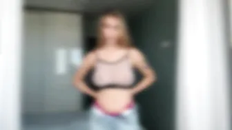 [4K] Transparent Clothes Try on Haul With Aisu | See-Through Natural Body #4