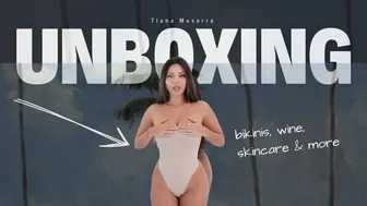 HUGE UNBOXING | swimwear, wine tasting, amazon, petal and pup, skims! | TIANA MUSARRA