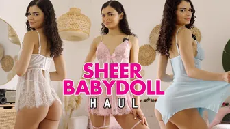 SHEER BABYDOLL LINGERIE TRY-ON HAUL | SHEIN #1