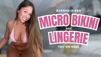 Bunny Blair | Micros and Lingerie | Try On Haul, Bikins, 4K #1