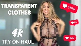 [4K] TRANSPARENT Lingerie Try-On Haul 2024 | See-Through Fashion