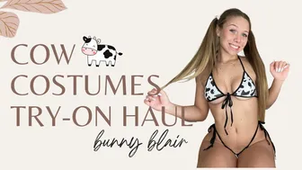 Bunny Balir | Cow Costume Try-On Haul | Cheeky, Thong, 4K