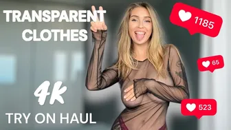 [4K] TRANSPARENT Summer Try On Haul | Natural Body No Bra #1