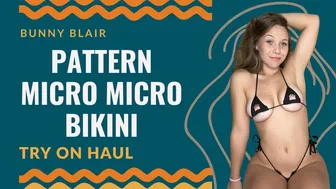 Bunny Blair | Pattern Micro Bikini Try On Haul | 4K #1