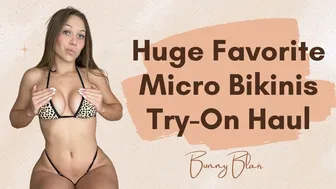 Blair Bunny | Favorite Micro Bikini Try On Haul | 4K, Thong, See Through