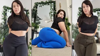 Yoga Pants Try On Haul with Squat Test | Halara #1