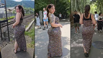 Showing off my tight dress in Kyoto Japan | Walk