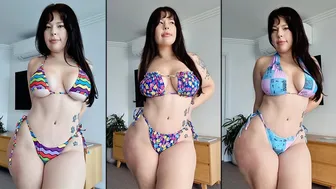 Colourful Bikini Try On Haul For Curvy Bodies #1