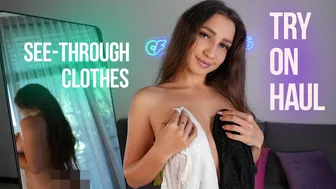 [4K] Transparent Try On Haul: See-Through Tops with Kristina #1