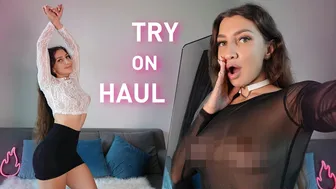 [4K] Transparent Clothes| No Bra Try on Haul