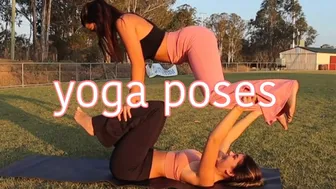 yoga pose challenge with my sister