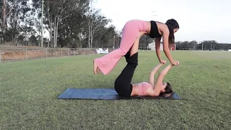 yoga pose challenge with my sister #3