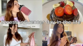 fitness influencer- day in the life: brand deals, content + vlogging my life