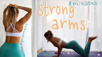 8 MINUTES TONED ARMS WORKOUT FOR BEGINNERS // easy, at home, no equipment but effective // slim arms